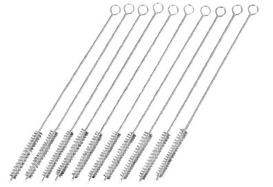 Trinkhalm Reinigungsbürste 10er Pack Edelstahl, Polyamid 20 cm