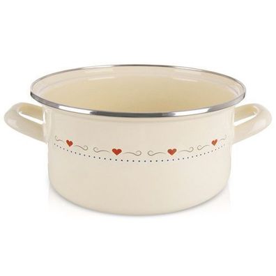 TONCA Emailletopf, cremefarben, 24 cm, 4 l