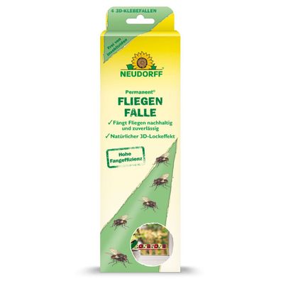 NEUDORFF® Permanent® FliegenFalle - 4 Klebefallen