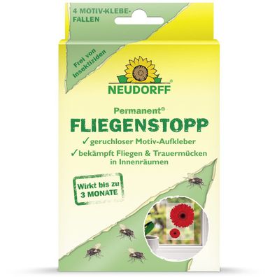 NEUDORFF® Permanent® FliegenStopp Motivfalle - 4 Stück