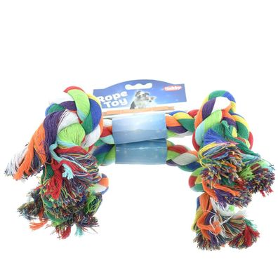 Nobby® Hunde Rope Toy, Spielseile bunt 270 g, 2 Knoten, ca. 36 cm