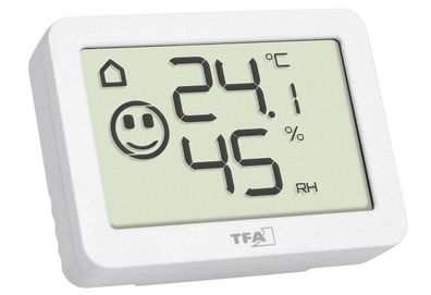 Digitales Thermo-Hygrometer Kunststoff 5,5x4x1,5 cm weiß