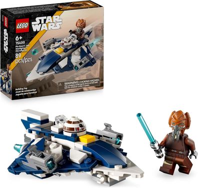LEGO Star Wars 75400 Plo Koons Jedi Starfighter Microfighter Bauspielzeug mit 2 Shoot