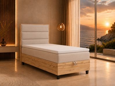 Best For Home Trinity K-1 Plate Boxspringbett mit Topper, Bettkasten und Kopfteil H3