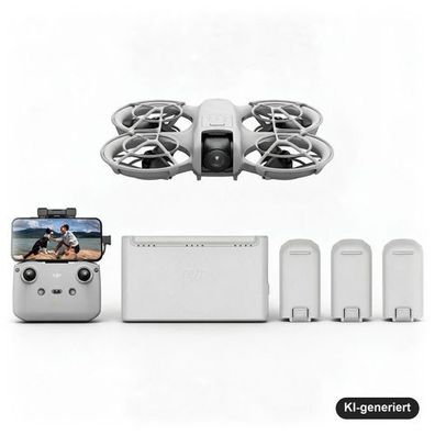 DJI Neo Fly More Combo Mini-Drohne mit 4K-Kamera, RC-N3 Fernsteuerung und 3 Akku
