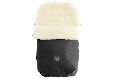 Lammfell-Fußsack "Hanna" Polyester / Lammfell ca. 1100 g black