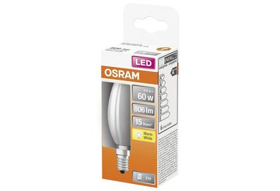 LED Kerzenlampe E14 6W matt