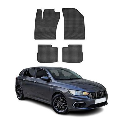 2016-2020 Fiat Tipo Schrägheck Fußmatten Gummi Schwarz 4 tlg