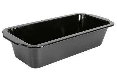 Brotbackform "we love baking" Emaille 30x13 cm schwarz