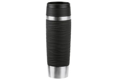 Isolierbecher "Travel Mug Wave" Edelstahl 500 ml schwarz
