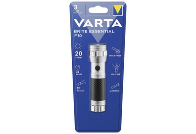 LED Taschenlampe "Brite Essentials Light" F10 Aluminium / Gummi