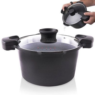 Granittopf mit Siebdeckel GRANDE 24 cm, 5,5 l