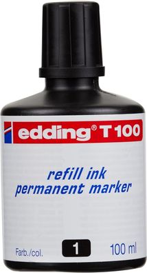 edding T 100 Nachfülltinte Permanentmarker - schwarz - 100ml