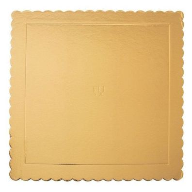Kuchenboden, goldener quadratischer Kuchen 34x34 cm