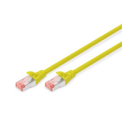 Digitus Patchkabel Cat6, S/FTP 2xRJ45 10.0m gelb Hebelschutz Polybeutel