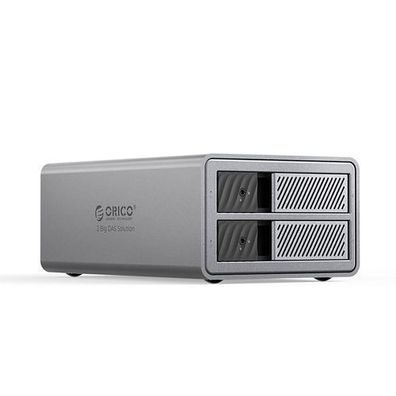 9828RU3 Festplatten-Array mit RAID-Controller für 2 2,5"/3,5"-SATA-HDDs/SSDs - grau
