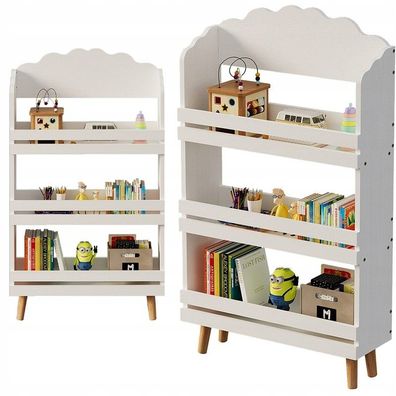 Weißes Wolkenregal mit 3 Ablagen für Kinderbücher und Spielzeug