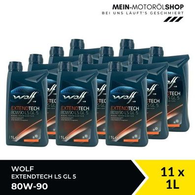 Wolf ExtendTech 80W-90 LS GL 5 Getriebeöl 11x1 Liter