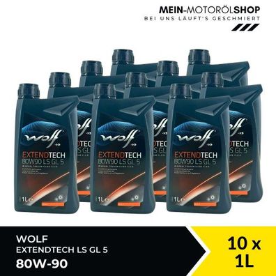 Wolf ExtendTech 80W-90 LS GL 5 Getriebeöl 10x1 Liter