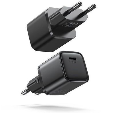 Joyroom USB-C Schnellladegerät 20W PD QC 3.0 AFC, Schwarz (L-P202)