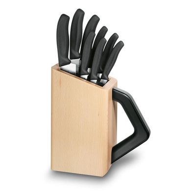 Swiss Classic, Messerblock, Buchenholz, 9tlg, schwarz