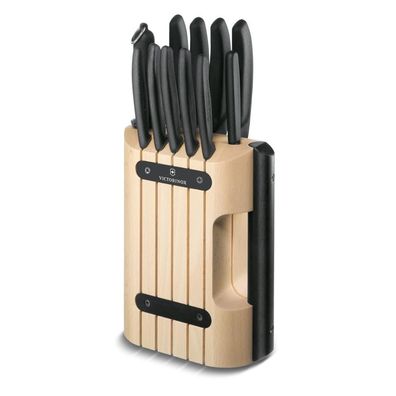 Swiss Classic, Messerblock, Buchenholz, 12tlg, schwarz