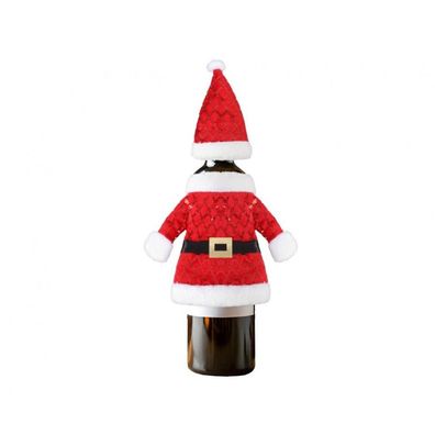 Red Weihnachtsmann-Kostüm für Flaschen 30x24 cm