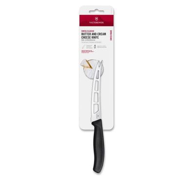 Swiss Classic, Butter- und Weichkäsemesser, 13cm, schwarz,