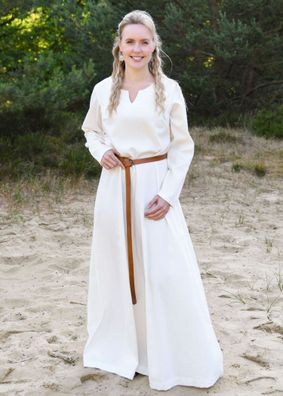Leichtes Mittelalterkleid Milla, Wikingerkleid, natur, Größe S, Kundenretoure
