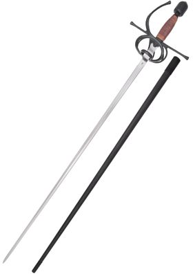 Kingston Arms Rapier mit geschwungenem Parier, schwarz