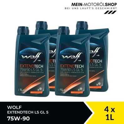 Wolf ExtendTech 75W-90 LS GL 5 Getriebeöl 4x1 Liter
