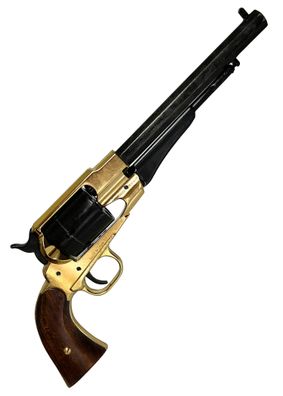 Remington 1858 Converted Replik, Schwarz mit Messingrahmen