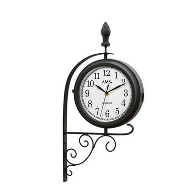 AMS W9433 Doppelseitige und drehbare Wanduhr für Außenbereiche