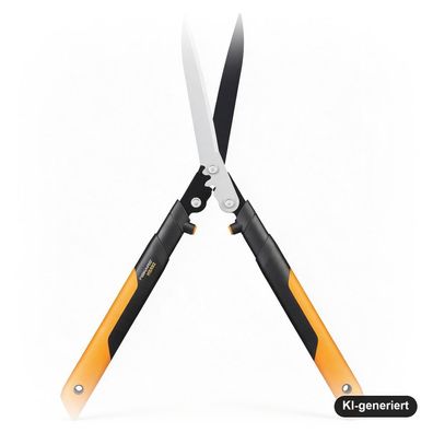 Fiskars PowerGear X Getriebe-Heckenschere HSX92, 63 cm, antihaftbeschichtete Sta