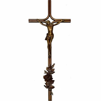 Jesus Kreuz Grabschmuck Ornament Kreuz aus Messing Messingkreuz 40cm x 17cm