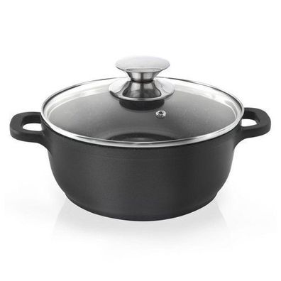 Granittopf mit Glasdeckel GRANDE 20 cm, 2,3 l
