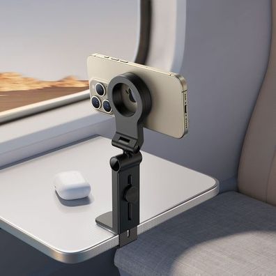 Magnetische Reise-Handyhalterung Flugzeug Tisch schwarz