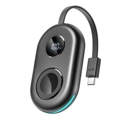 2500-mAh-Powerbank mit 3-W-Apple-Watch-Ladegerät und USB-C-Kabel - Schwarz