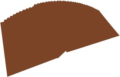 folia 6485 - Tonpapier schokobraun, DIN A4, 130 g/qm, 100 Blatt - zum Basteln und kre
