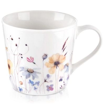 Porzellantasse mit Blumenmuster, 430 ml