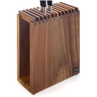 Messerblock aus Holz mit Fächern