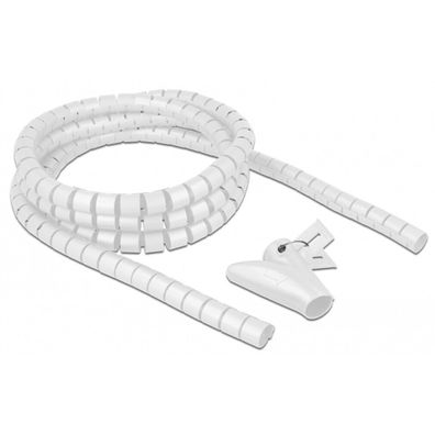 Delock DELOCK Spiralschlauch m. Einziehwerkzeug 2,5m x 20mm weiß