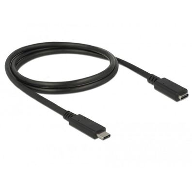 Delock DELOCK Verlängerungskab. USB/C St > Bu SuperSpeed 1.0m schw