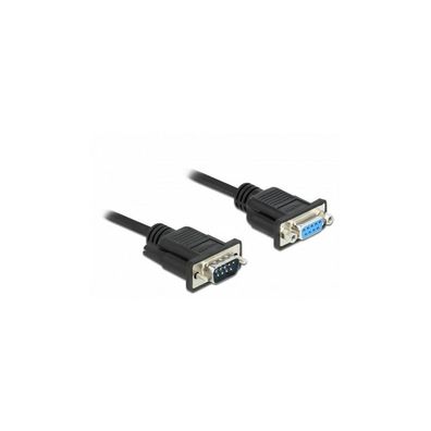 DELOCK Kabel Seriell D-Sub9 2m St/Bu mit schmalem St-gehäuse