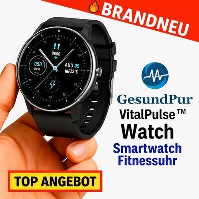 VitalPulse™ Watch Smartwatch Fitnessuhr mit Puls Blutdruck Schlaftracker