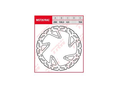 TRW Bremsscheibe "MST267RAC" starr, mit ABE