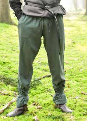 Hose Thalor mit Schnürung, dunkles olivgrün