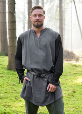 Tunika Ruvan mit Schnürung, grau