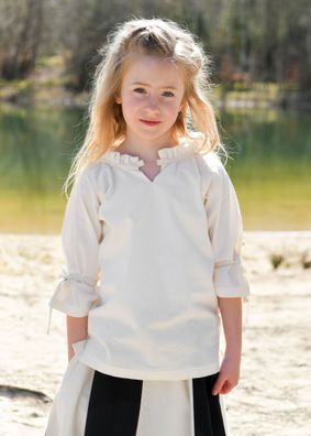 Kinder Mittelalter Bluse Birga, natur