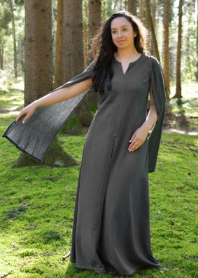 Elegantes Kleid Elira mit langen Ärmeln, grau